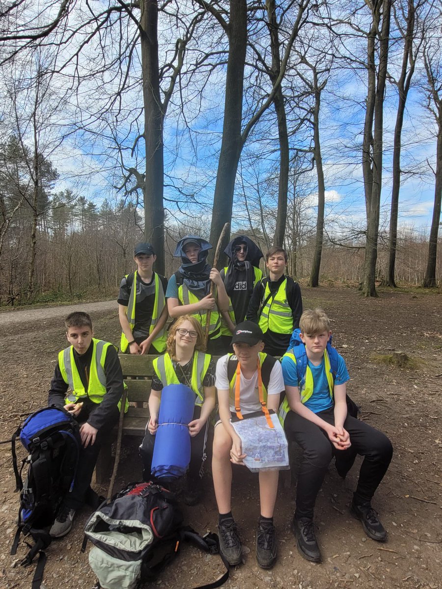 BlessedcaDofE's tweet photo. 30 Year 9 Bronze participants have been out this weekend on a practice walk finishing in Delamere Forest! Well done to them and the St. Chad’s staff who volunteered their time on Mothers Day! 👍🏻 👏🏻 https://t.co/iDSNRisv0o