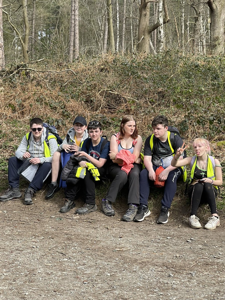BlessedcaDofE's tweet photo. 30 Year 9 Bronze participants have been out this weekend on a practice walk finishing in Delamere Forest! Well done to them and the St. Chad’s staff who volunteered their time on Mothers Day! 👍🏻 👏🏻 https://t.co/iDSNRisv0o