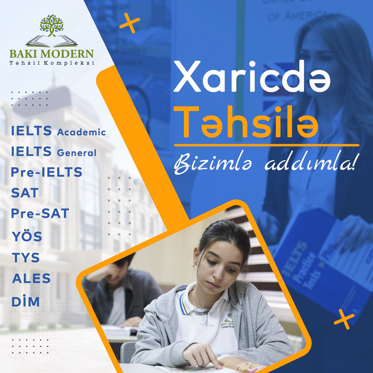 Xaricdə təhsilə bizimlə addımla!

Tədris yerli və əcnəbi müəllimlər tərəfindən aparılır.
☎️ Телефон:
+994 70 799 90 90;
+994 51 230 78 01;
#bmtk #bakimoderntehsilkompleksi #təhsil #aztagram #şagird #xaricdətəhsil #məktəb #baku #azerbaijan #azerbaycan #baki #school #university