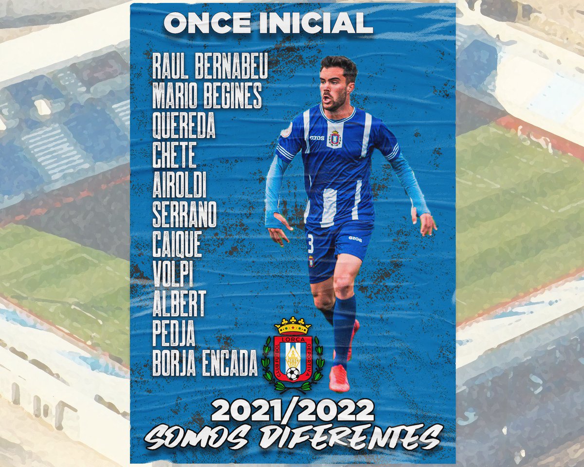 lorcadeportiva's tweet photo. ALINEACIÓN //
#Lorca Deportiva - @EGelpalmar
#LorcaElPalmar
#SomosDiferentes
⚪️🔵⚪️🔵
👏🏻 @Prevemur @Aisla_Lorca @Hvirgenalcazar #Soldufer #RiegosLebor https://t.co/fare1yumGH