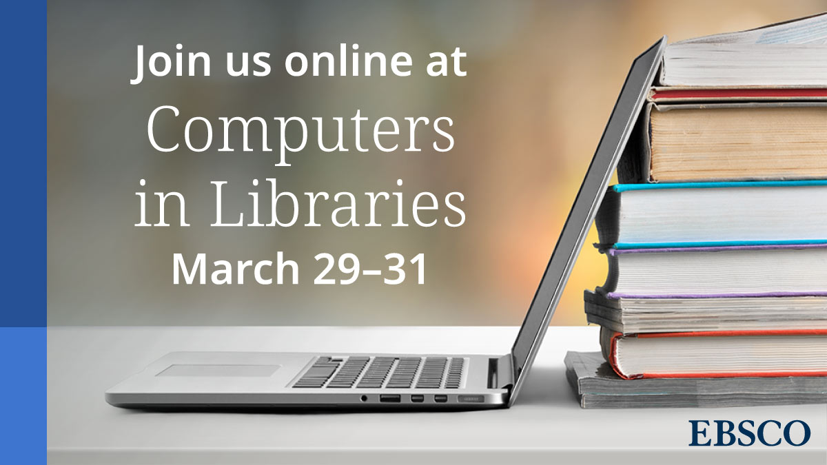 EBSCO's tweet photo. Attending #CILConnect 2022? Come visit our virtual booth for more information on our Stacks research portals. https://t.co/KfW26NZqaH https://t.co/9tGbXg0V59