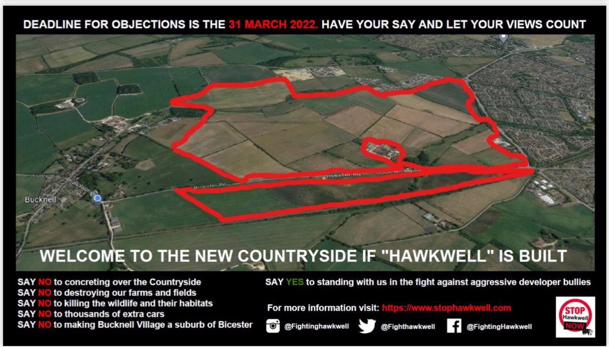 fighthawkwell's tweet photo. 12/ WE NEED YOUR HELP! Let your voice be heard #savebucknellvillage #saveourcountryside #bicestertowncouncil #cherwelldistrictcouncil #oxfordshire #bicester #hawkhell #stophawkwell #hallamlandmanagement https://t.co/yjW6oeQuWO
