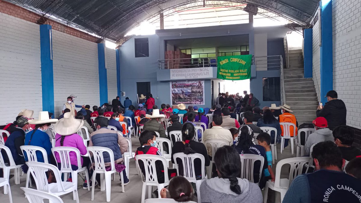 HamletEcheverri's tweet photo. Presente en el VI Congreso Provincial de Rondas Campesinas de San Marcos 2022 https://t.co/mc1l2aolZN