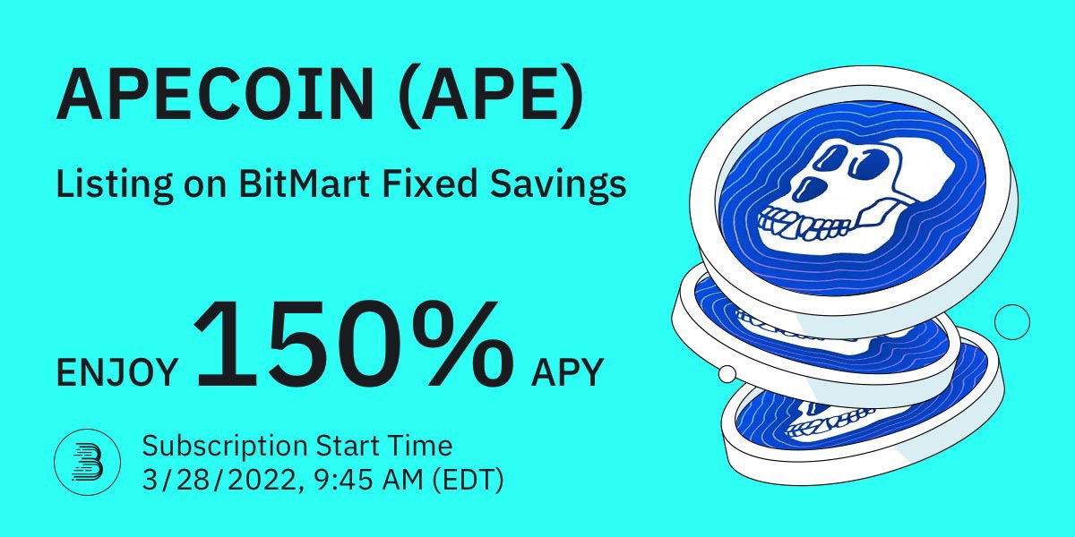 BitMart.Exchange on Twitter "🔥To celebrate ApeCoin(APE) listed on