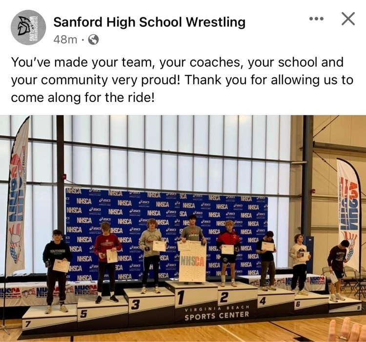 Sanford Wrestlers Do Well at Nationals! sanford.org/article/696294…