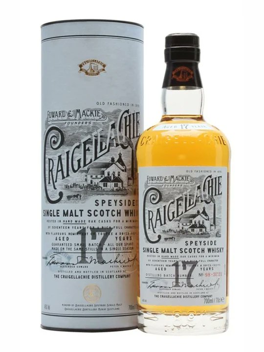 Craigellachie is distillery in Speyside. They are famed for using worm tub condensers, which give less copper contact to the condensing vapours as they come out of the still. This leaves the meaty, salty sulphurous compounds in the final spirit. Yum Yum Yum!! #scotch #whisky