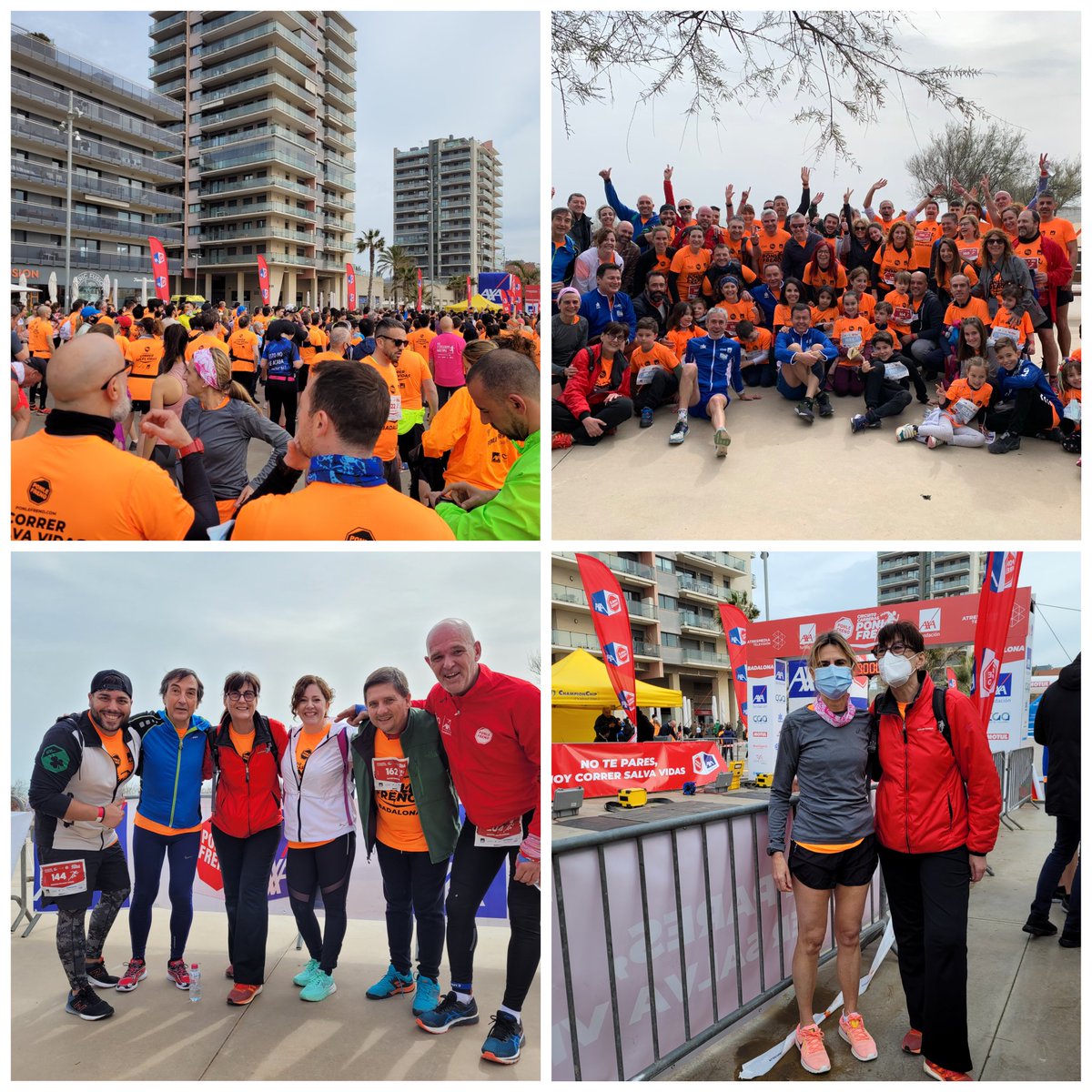 Hoy  la familia <a href="/AXASegurosEs/">AXA España</a> corriendo en la
#PonleFrenoBadalona, juntos  por una gran causa. Orgullo y satisfacción.