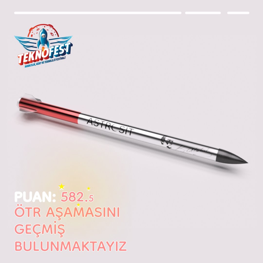 #TEKNOFEST 2022 için ÖTR aşamasını geçmiş bulunmaktayız. Semalarda hür ve özgür olma yolunda... <a href="/roketsan/">ROKETSAN</a> <a href="/teknofest/">TEKNOFEST</a> <a href="/FenPursaklar/">Ankara Pursaklar Fen Lisesi</a>