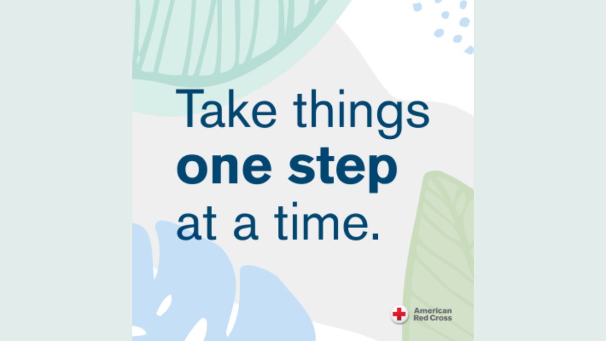 indianaRedCross's tweet photo. When you are feeling overwhelmed... take a step back, take a deep breath, and remember to take things one step at a time🧘♀️ #SelfcareSunday
#indianaredcross #americanredcross #whyiredcross https://t.co/VzuvieGIKR