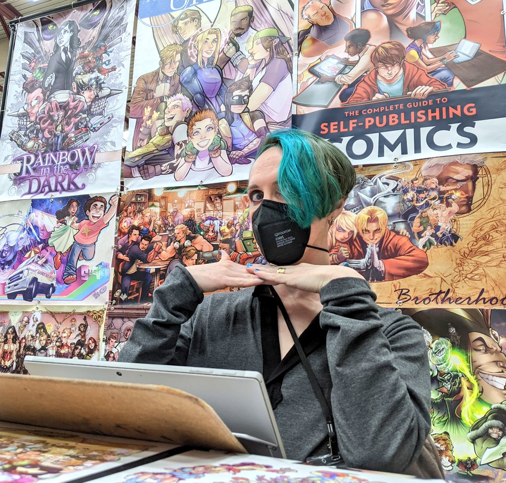 ComfortAndAdam's tweet photo. We're ready for the last day of @AlmaCon1 here at @almacollege ❤️ Come say hi and hang out if you're in the area!
#animecon #anime #comicartist #comiccon #Comics #almamichigan #michigan #michiganevents https://t.co/BzsBS9RYW0