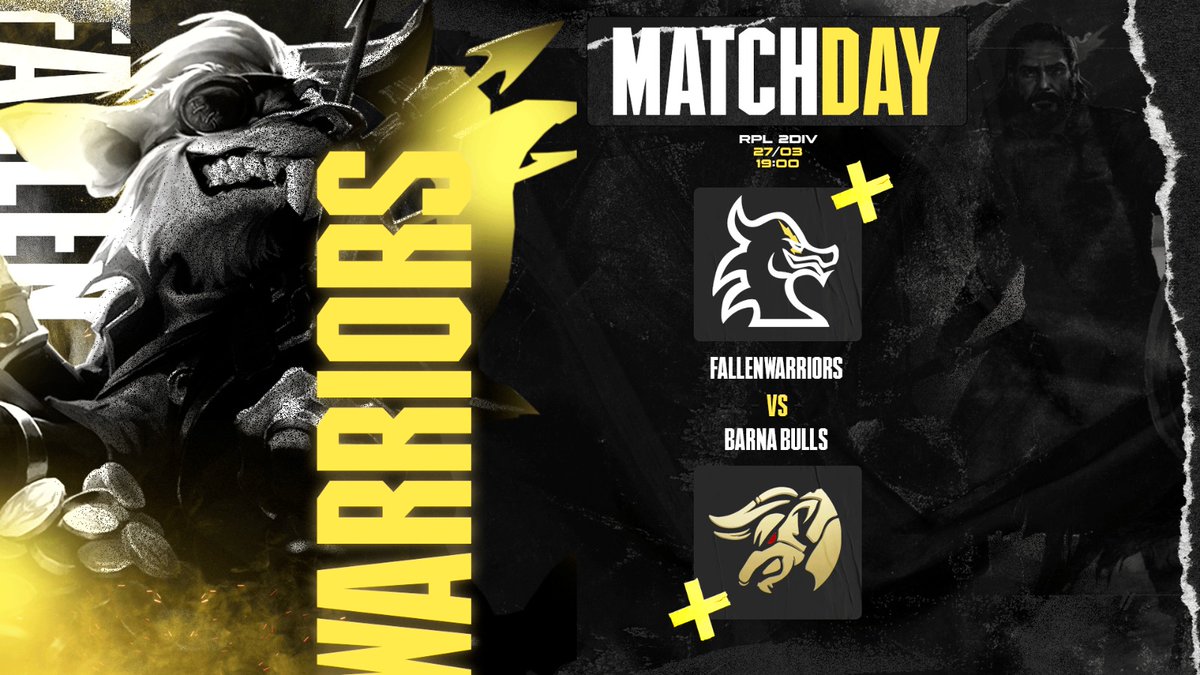 _FallenWarriors's tweet photo. Buenas tardes guerreros, es domingo de @RankedPlayers y nuestros chicos del academy juegan su segundo partido contra @BarnaBulls, ¿seguirán los pasos del main team y colocarán el 2-0 en la liga?

Venid a comprobarlo, a las 19:00 en nuestro canal: https://t.co/tVR5HfX6Av https://t.co/rESeYyjrNd