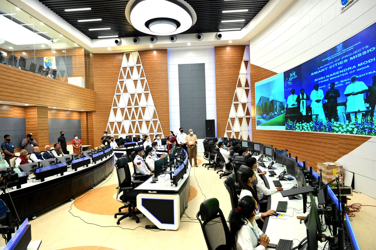 MCChandigarh's tweet photo. Integrated Command and Control Centre under Smart Cities Mission inaugurated by Mr. Amit Shah today, making Chandigarh safer, secured and efficient
@MoHUA_India @SmartCities_HUA @ChandigarhSmart #IntegratedCommandandControlCentre https://t.co/CtcCvTvYzj