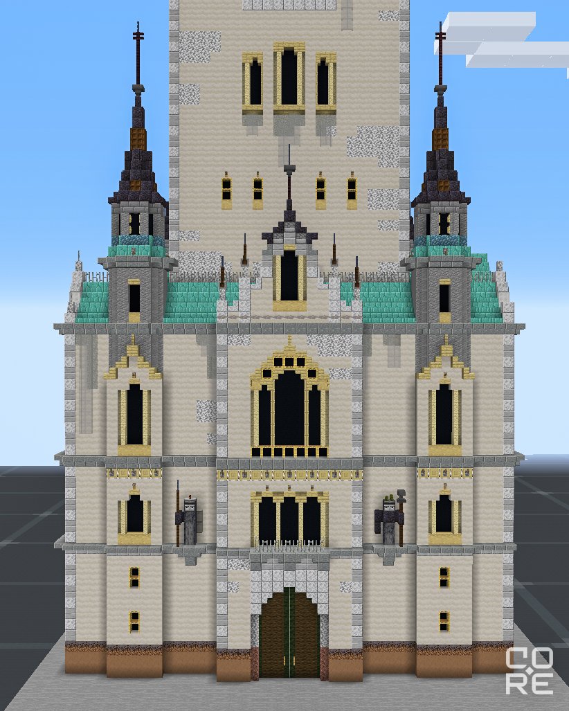 corestudiosmc's tweet photo. A fantasy tower for another castle we are currently building in #Minecraft https://t.co/WJ7C1XBRv6