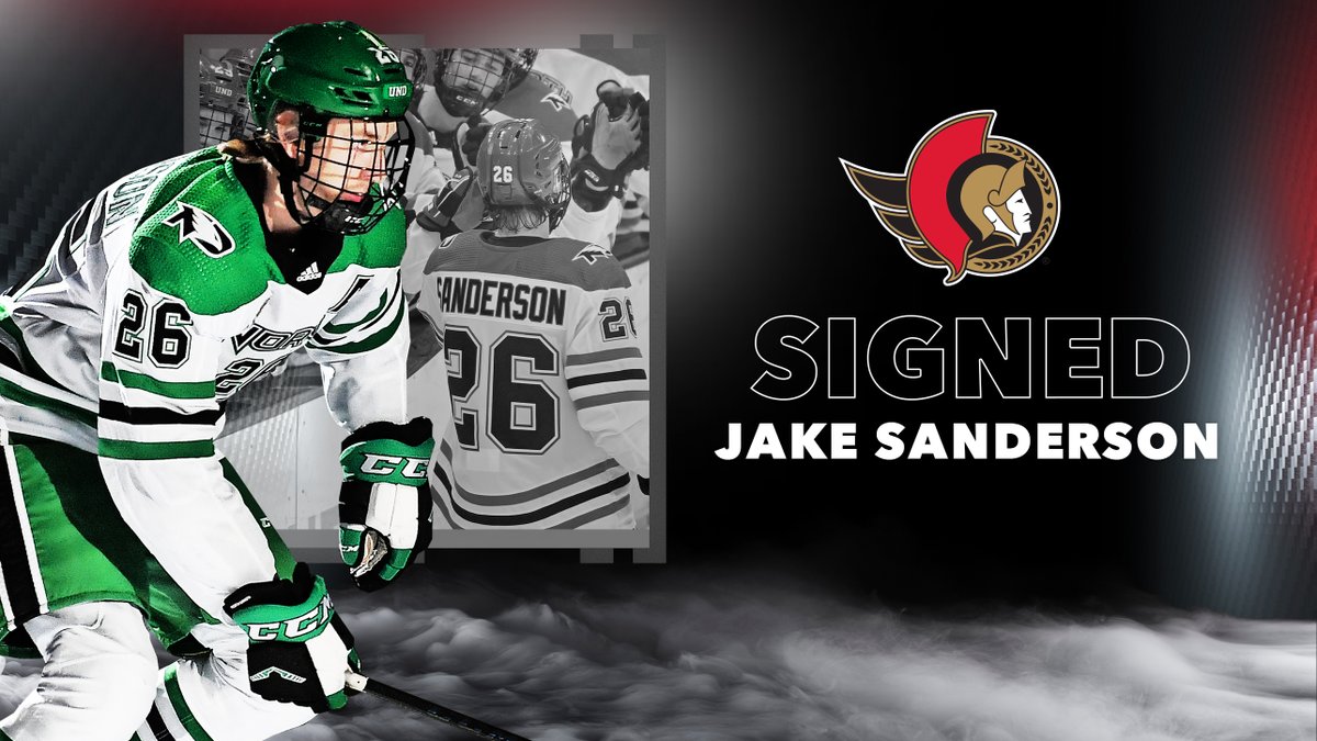 News Release: The #Sens have signed defenceman Jake Sanderson to a three-year, entry-level contract: ottsens.com/3IJeEF6