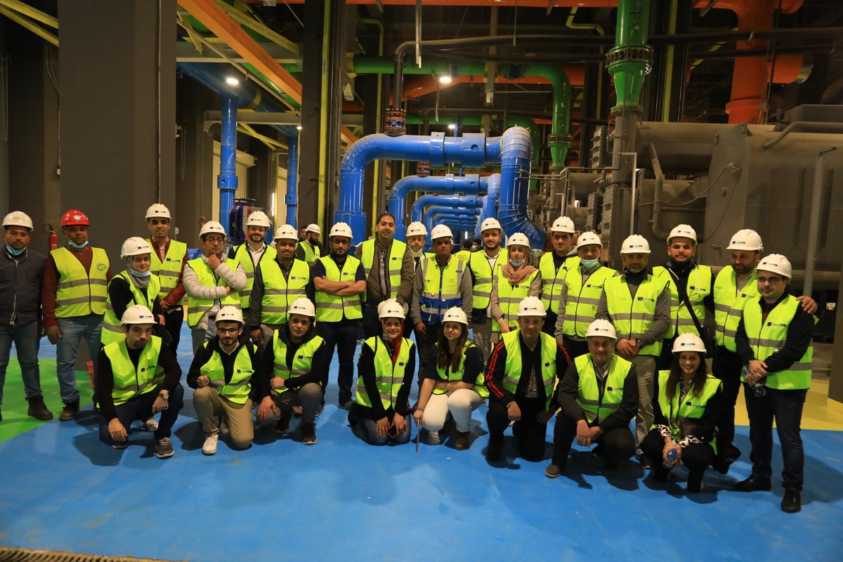 meetMED1's tweet photo. Today we were delighted to participate in a study tour to the #district_cooling plant of the New Administrative Capital in Egypt.Sincere salutes to the consultants of Administrative Capital For Urban Development - #ACUD  who explained the design of the  plant plant. https://t.co/t0TovisFy4