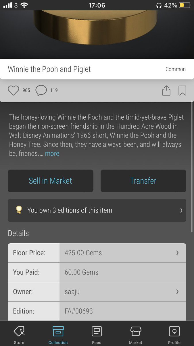 🎉Veve #Giveaway🎉

Winnie the Pooh GM #693 😍

To win:
1⃣Follow
2⃣Retweet + Like
3⃣Tag 1 Friend

🍀The winner will be picked in 72 hours🍀 

#ECOmi #veve #VeVecollectibles #ecomiFam #vevefam #NFTs #NFTGiveaways <a href="/veve_official/">VeVe | Digital Collectibles</a>