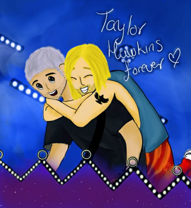 FooFightersMXOF's tweet photo. "A casi dos semanas de Foo Fighters en el foro sol, recordemos a Taylor por la persona tan feliz y maravillosa que era. Recordemos cuando desmostraba su amor hacia los demás".
Dibujo digital tributo para Taylor Hawkins♥️.
@foofighters
#FFMX #foofighters #taylorhawkins https://t.co/d6TTov4DJR