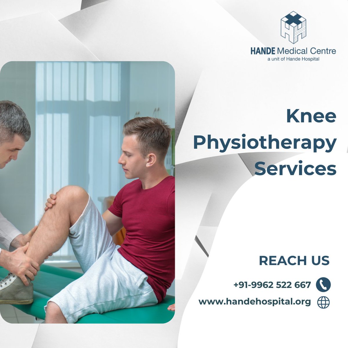 The goal of physiotherapy is to give maximum flexibility and mobility for your knee joint.
+91-99625 22667 / handehospital.org
#handehospital #physiotherapy #physiotherapyservices #physiotherapycare #kneereplacement #orthopedicsurgery #kneepain #orthopedics