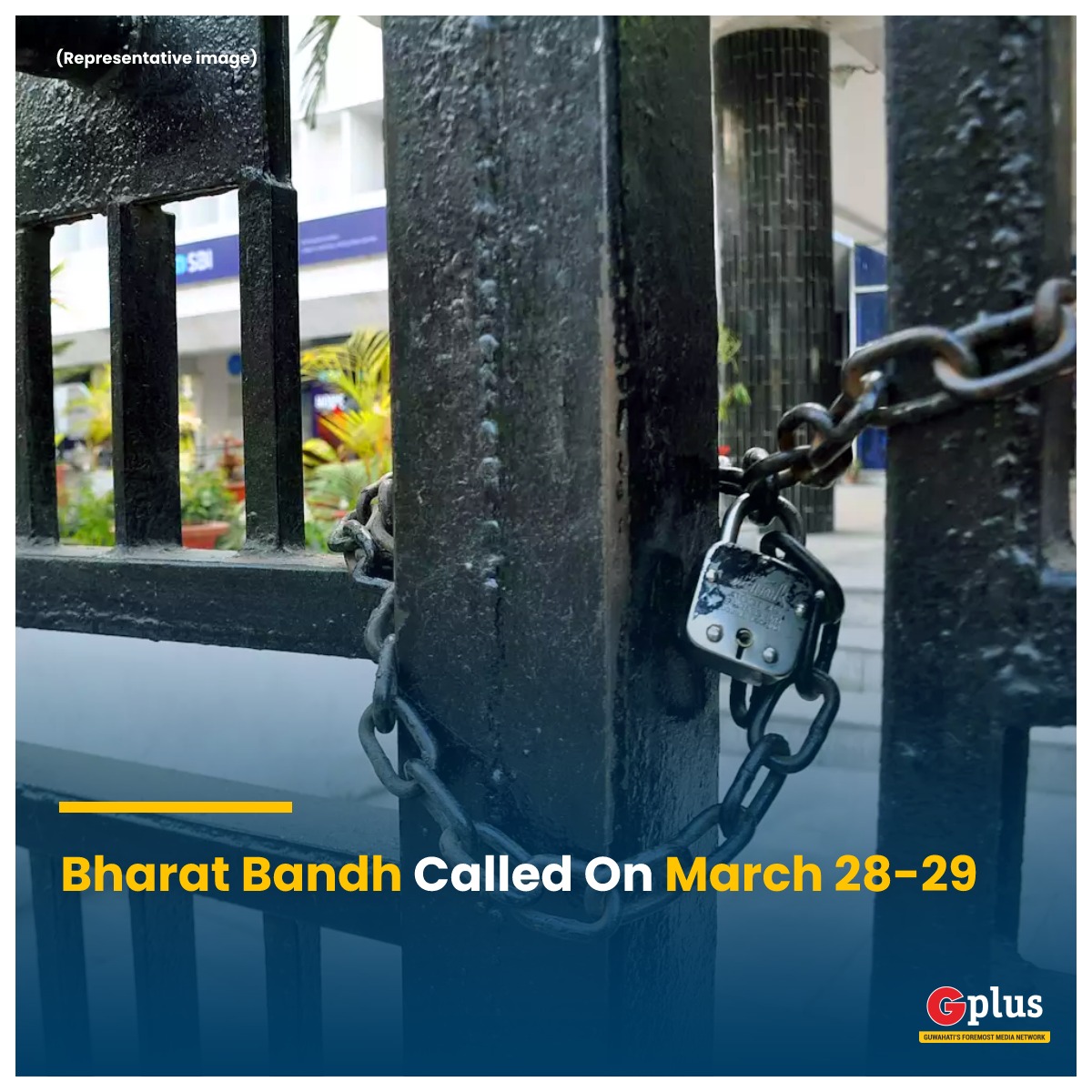 guwahatiplus's tweet photo. A #BharatBandh has been called on March 28 &amp; 29. The bandh has been called by a joint forum of central trade unions supported by All India Bank Employees Association. The strike is against the Central government’s policies affecting workers, farmers &amp; people, news reports said. https://t.co/6dEPRmSrGE