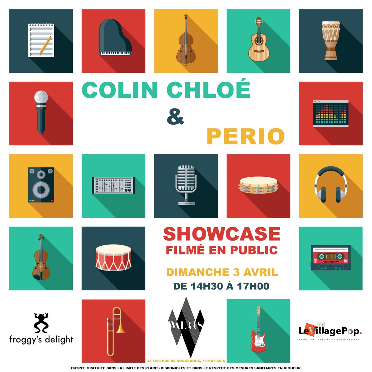 [musique][showcase] Sessions <a href="/Froggydelight/">Froggy's Delight</a> &amp; <a href="/pop_village/">Le Village Pop</a> au <a href="/WalrusDisquaire/">Walrus</a> 

J-7

@colinchloe29 &amp; <a href="/periomusic/">PERIO</a> 

Enjoy ! 😉