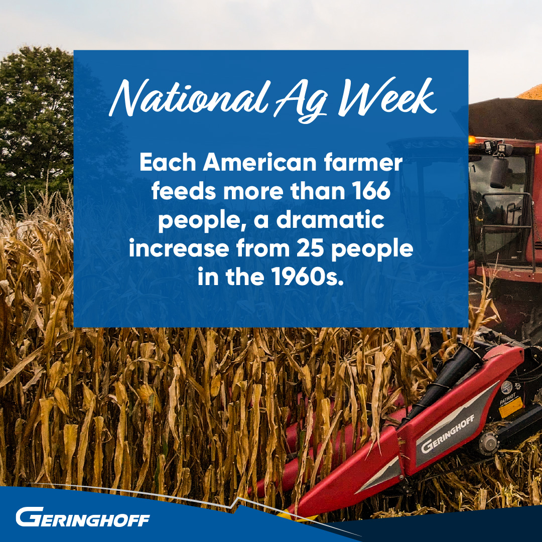Geringhoff's tweet photo. It’s National Agriculture Week and we want to say thank you to all the farmers who work so hard to put food on our tables!

#agweek22 #harvest #farmers #farmequipment https://t.co/4vJKpFUH8H