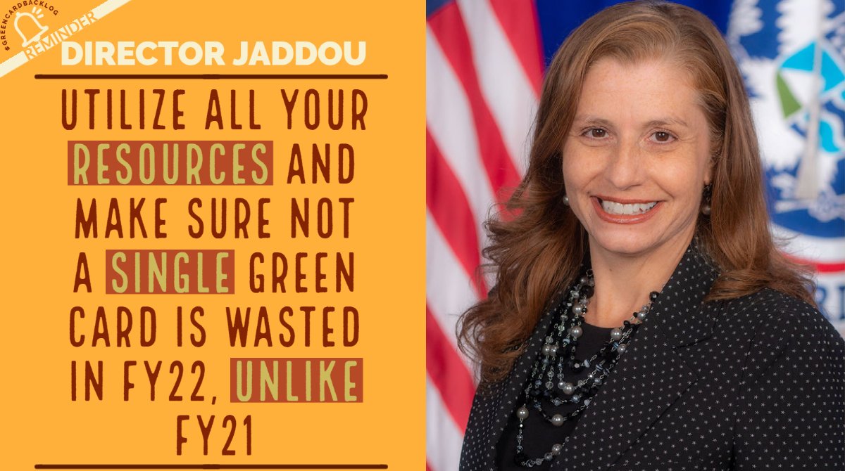 GCBCoalition's tweet image. ⏰Utilize all your resources &amp;amp; make sure not a single green card is wasted in FY22, unlike FY21. Millions of immigrant lives, American citizen dependents, aged/aging out kids, living here, are counting on these numbers &amp;amp; your leadership. #USCIS #STEM

**DO NOT LET US DOWN AGAIN**