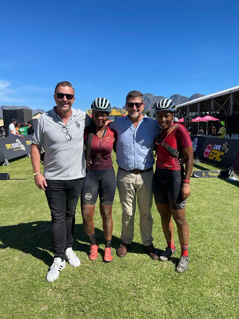stadio_HigherEd's tweet photo. Welldone Beauty and Remofilwe!π΄πΎββοΈπ΄πΎββοΈ π
π
#TeamSTADIO crossed the finish line today at one of the toughest mountain bike races in the world - Absa @CapeEpic
Here with Distance Learning Marketing Manager, Wynand de Villiers and COO, Johan Human
#Untamed #CapeEpic #NgenaSTADIO https://t.co/2bUBRh6ahp