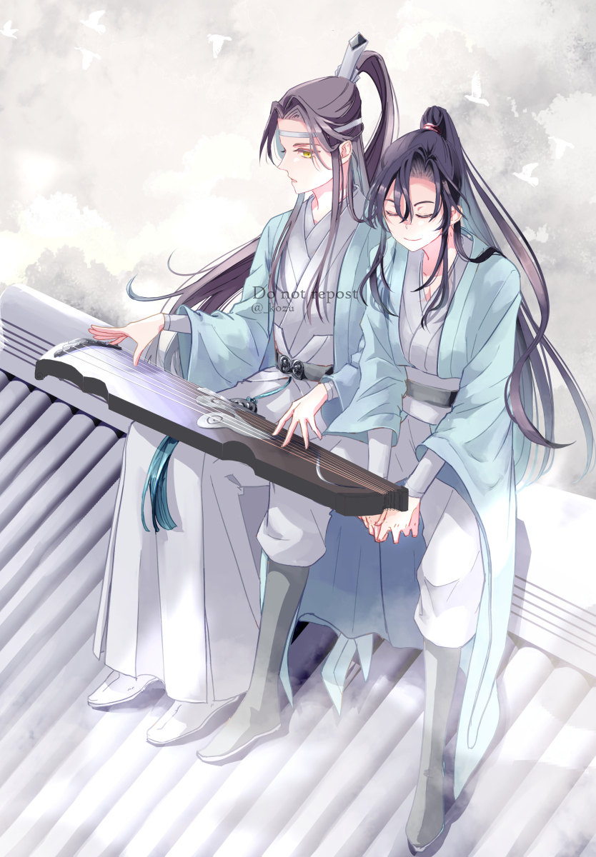 忘羨「座学時代。ラジドラデザインで。
#MDZS #忘羨 」|こず＠脱稿したいのイラスト