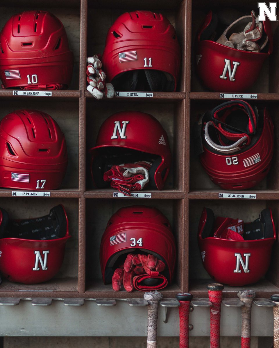 OG1group's tweet photo. Sunday Funday! That helmet rack is poppin with the help of our #3DHelmetLogo ๐3D Number and 3D USA ๐บ๐ธ
@Husker_Baseball looks for the series DUB today against @umichbaseball
Letโs help get your helmet rack game on point!
#WeCreateHype #WeSetTheTrends #WeBringTheFire ๐ฅ๐ฅ๐ฅ https://t.co/G3J1sYg7U9