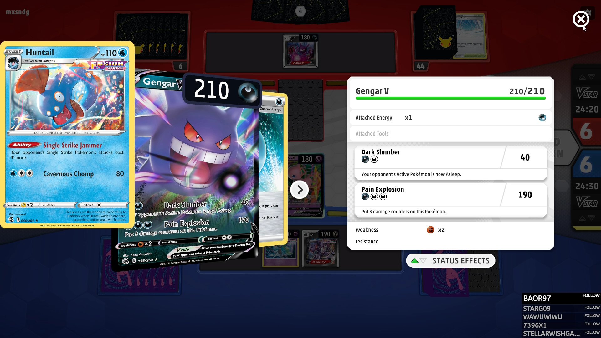 Gengar-V (156/264), Busca de Cards