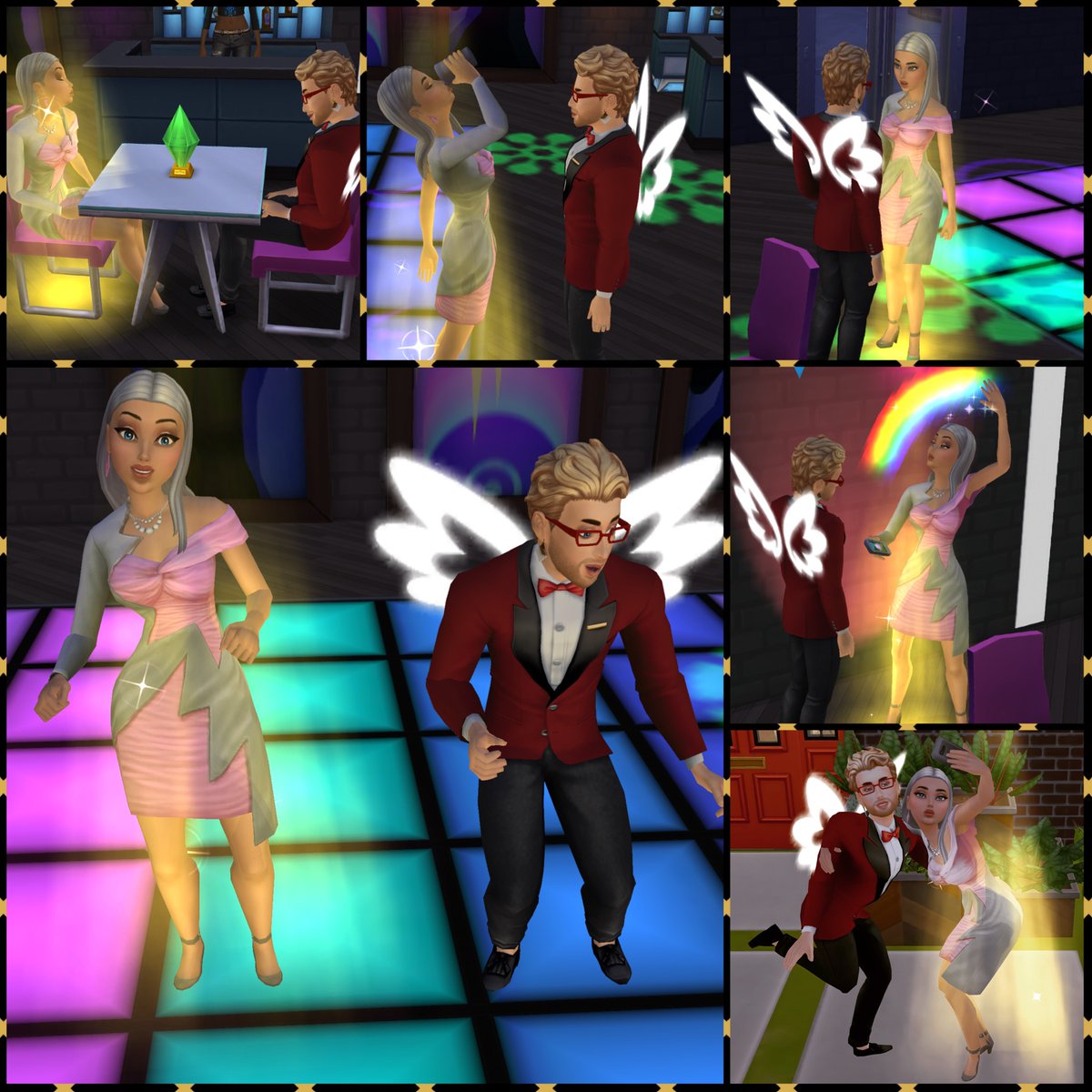 zoesimsxoxo's tweet image. Stormi &amp;amp; Dylan’s Date night 💞👩🏻‍❤️‍💋‍👨🏼🌹

Dylans such  a gentleman he walked stormi home  ♥️

#thesimsmobile #tsm #simdate #simlove