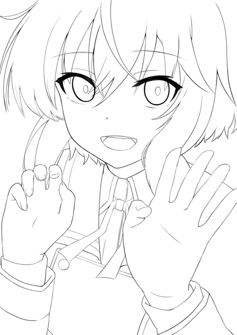 線画かなみん 