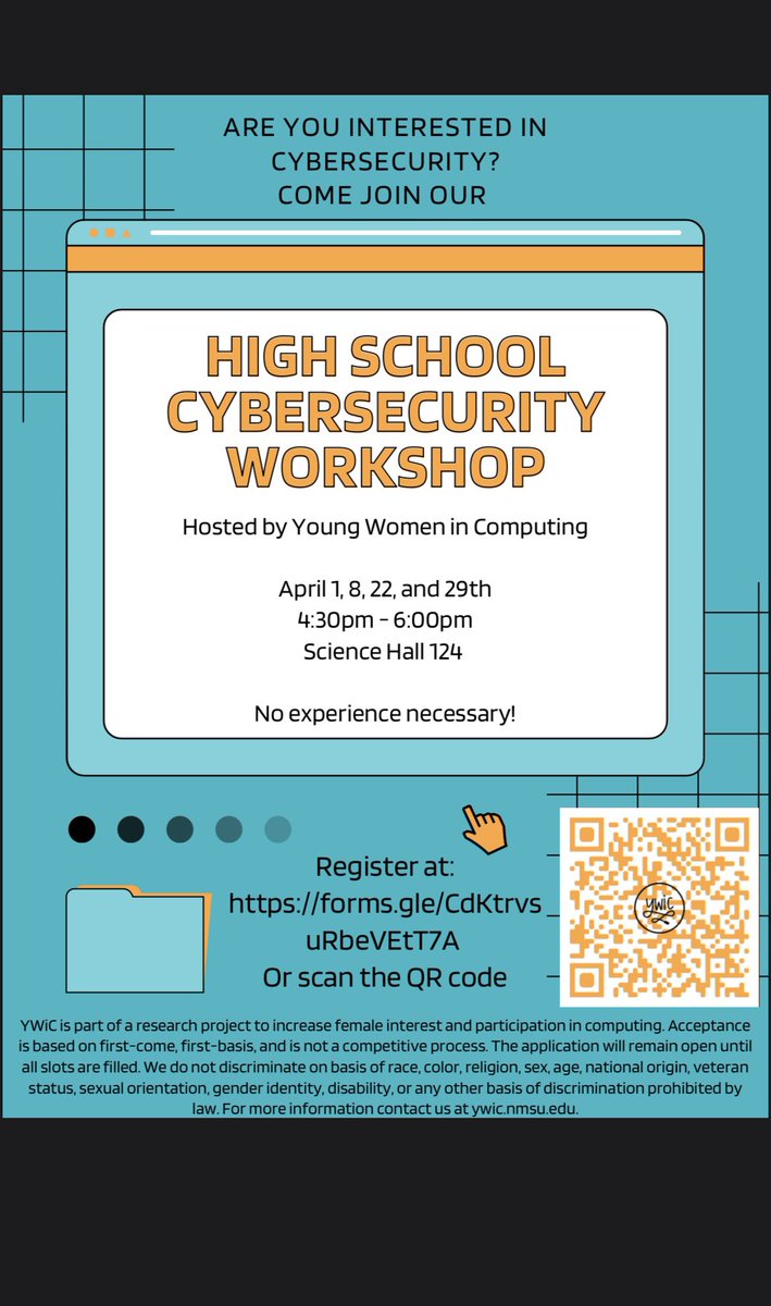 Join us for our high school cybersecurity camp!!!