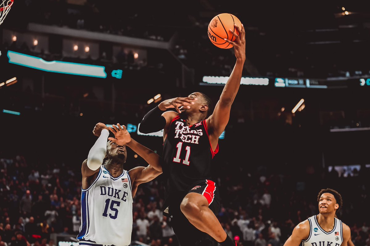 TexasTechMBB's tweet photo. Show @Bwillington11 some love ❤️🖤

He had 21 points against Duke in the Sweet 16 to finish his college career with 2,149 points and 900 rebounds. https://t.co/EFvJX2hLZj