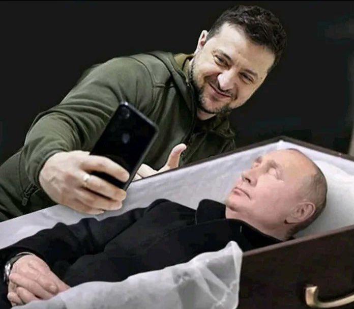 Ok, this is awesome! Kudos to whoever did this. 🇺🇦🇺🇦🇺🇦
#IStandWithUkraine️ 
#FuckPutin