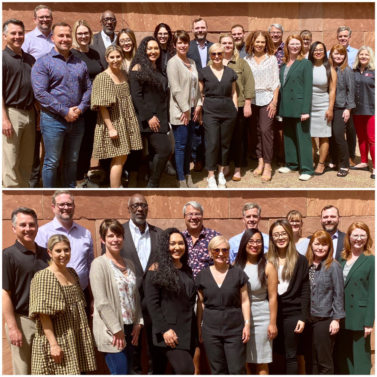 Last week, the AIA Arizona 2022 Board of Directors (bottom) with special invited guests and staff (all together, top) enjoyed a full day of collaborative strategic planning.  #aia #arizona #architecture #architects