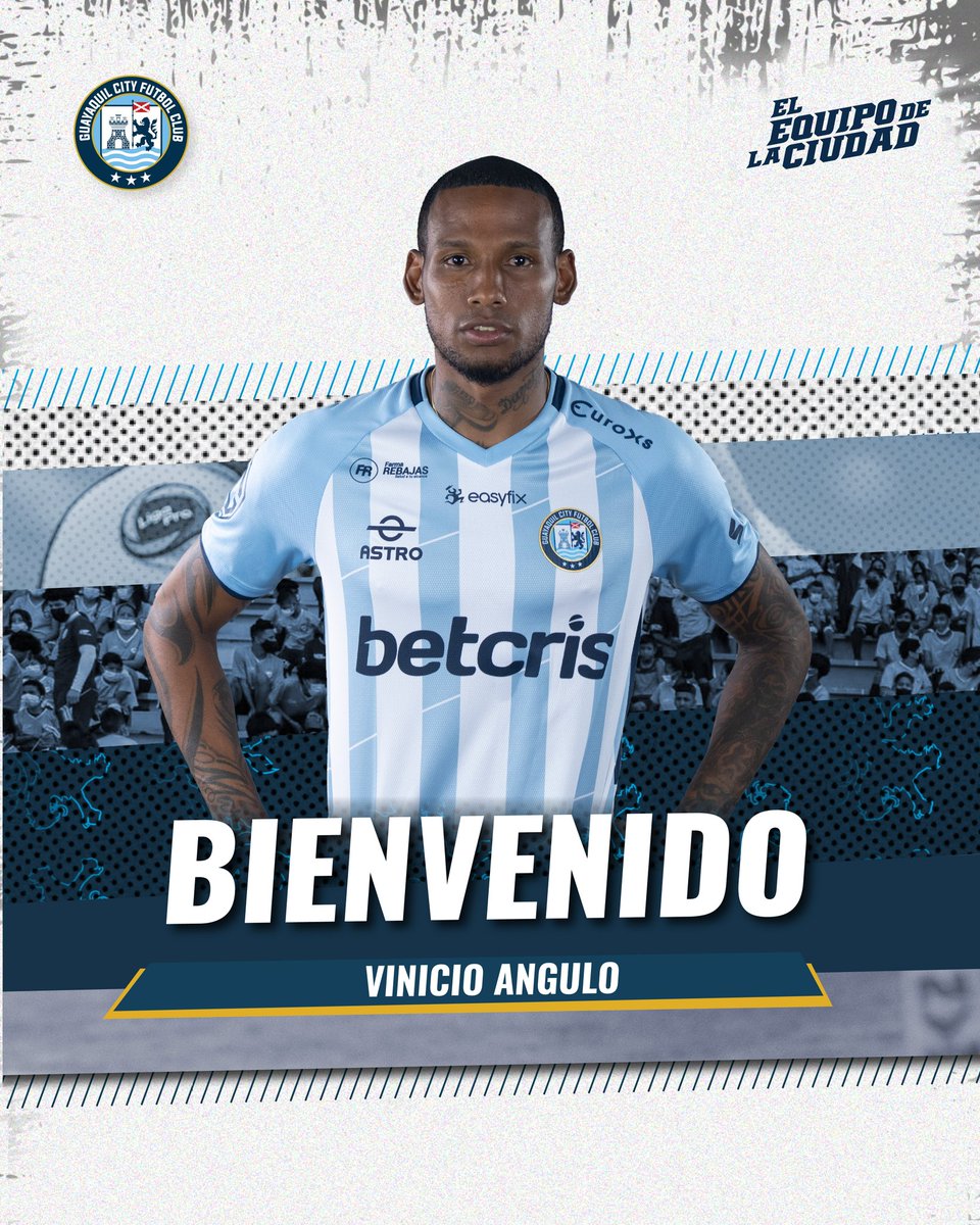 ¡Bienvenido Vinicio Angulo!🔵⚪💪🏻

Experiencia y muchos goles se suman a la artillería ‘ciudadana’ para esta @LigaProEC 🙌🏼

Posición: delantero ⚽️
Edad: 33 años
Altura: 1,86m 
Trayectoria: Barcelona SC, CS Emelec, Dorados de Sinaloa, León, Liga de Portoviejo, Manta FC.