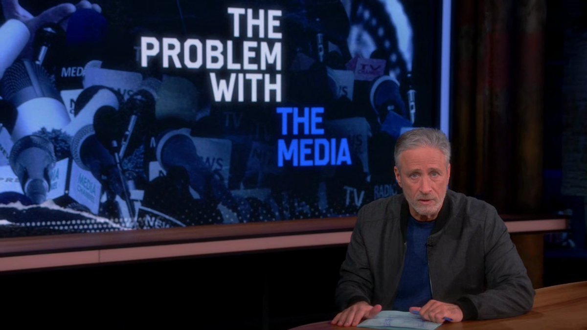 Cynical_History's tweet photo. Watched #ProblemWithJonStewart about media sensationalism with barely a hint at how that's changed over time. They had to clarify it's not about falsification, but never got further than saying the news chases ratings. Didn't even use the word "sensationalism." C'mon https://t.co/K91kbW6MZT