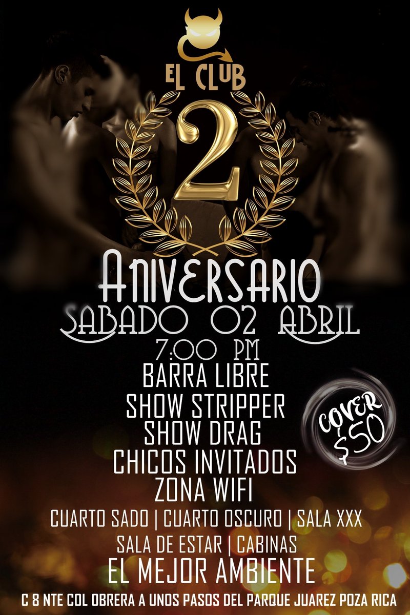 elclubpr's tweet photo. ⚠️ #SABADO 02 DE ABRIL 2°ANIVERSARIO DE #ELCLUBPR😈Y HEMOS PREPARADO UNA🎉MEGA FIESTA🎊PARA CELEBRAR😎SHOW MUY HOT🔥🔥TU HAS VIVIDO ESTOS EVENTOS 😎Y SABES COMO SE PONEN🔥AQUI VIENEN LOS CHICOS MAS SABROSOS🔥UNA RICA NOCHE PARA C0G3R EN ALTA😎INICIAMOS 7:00 PM https://t.co/99FW2jZwQw
