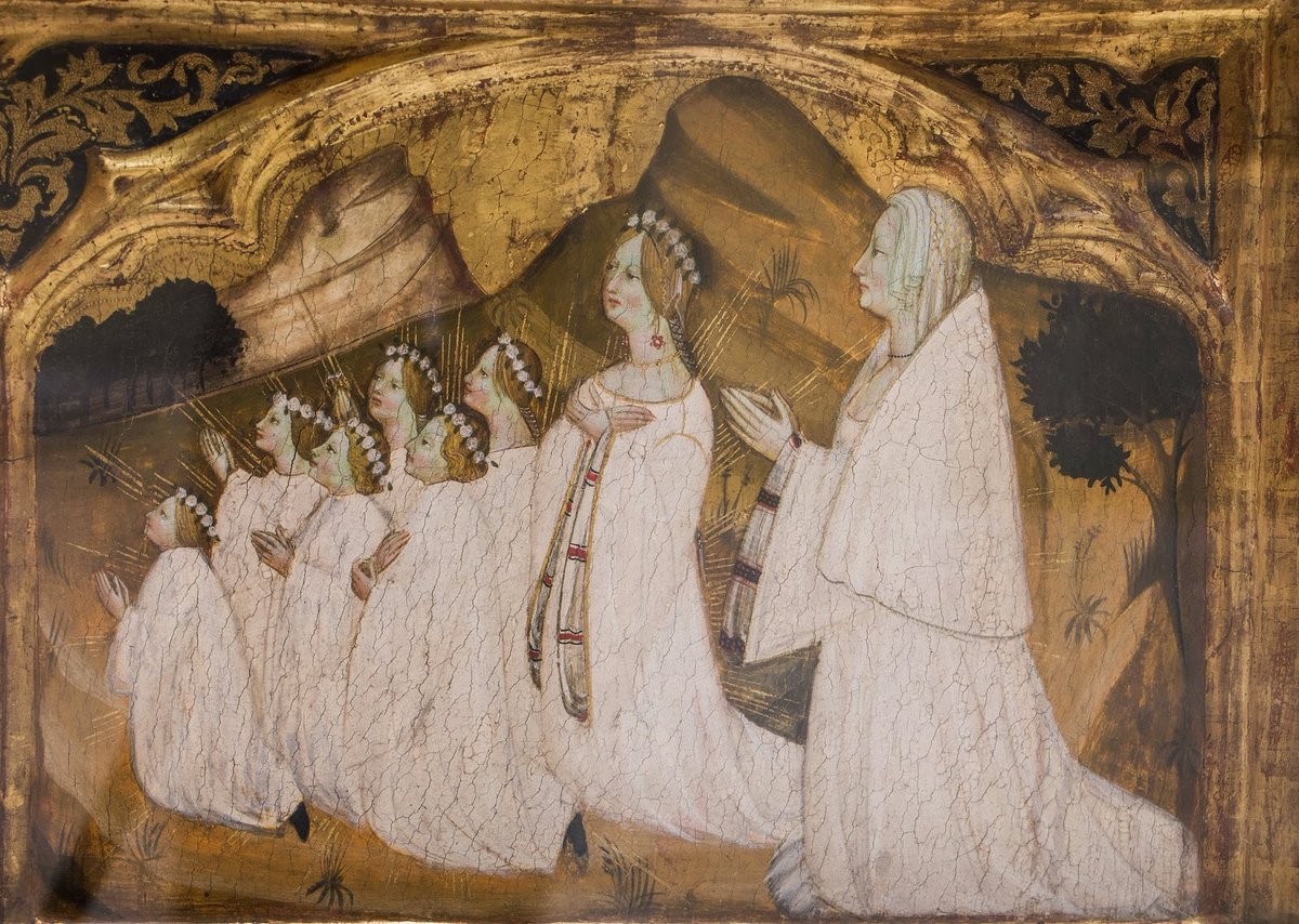 ColeccionMMoret's tweet photo. @trajesastre_ @GVAmubav Los personajes vestidos con las mortajas blancas son la mujer, Jaumeta Despont, y las hijas de Bonifacio Ferrer, el comitente de la obra, muertas todas a causa de la epidemia de peste de 1390 https://t.co/uxoqc9IcsN