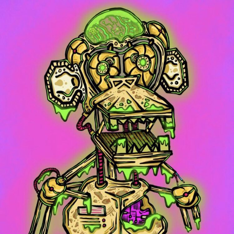 LunesTooney1's tweet image. @acidapesnft #acidapes some of our 1/1s