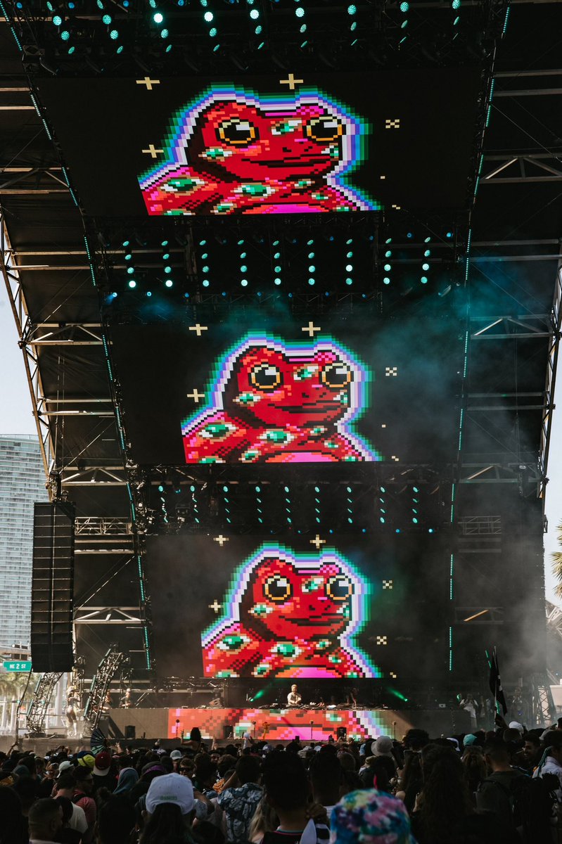 #TrippyToadz takeover <a href="/ultra/">Ultra Music Festival</a> music festival in Miami this weekend!!! <a href="/WaxMotif/">Wax Motif</a> 🐸 <a href="/trippytoadznft/">Jennifer Aniston</a> 🍄