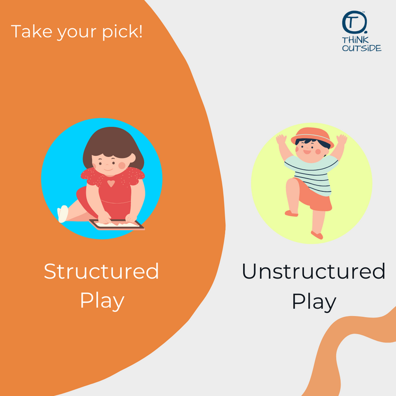 ThinkOutsideBxs's tweet photo. 1️⃣ Structured play is usually a physical or cognitive (brain-related) activity. 

2️⃣ Unstructured play allows youngsters to practice creativity, imagination, decision-making, and social development.
 
Which do you like more? Sound off in the comments!

#ThinkOutsideBoxes https://t.co/uVlbSsm64u