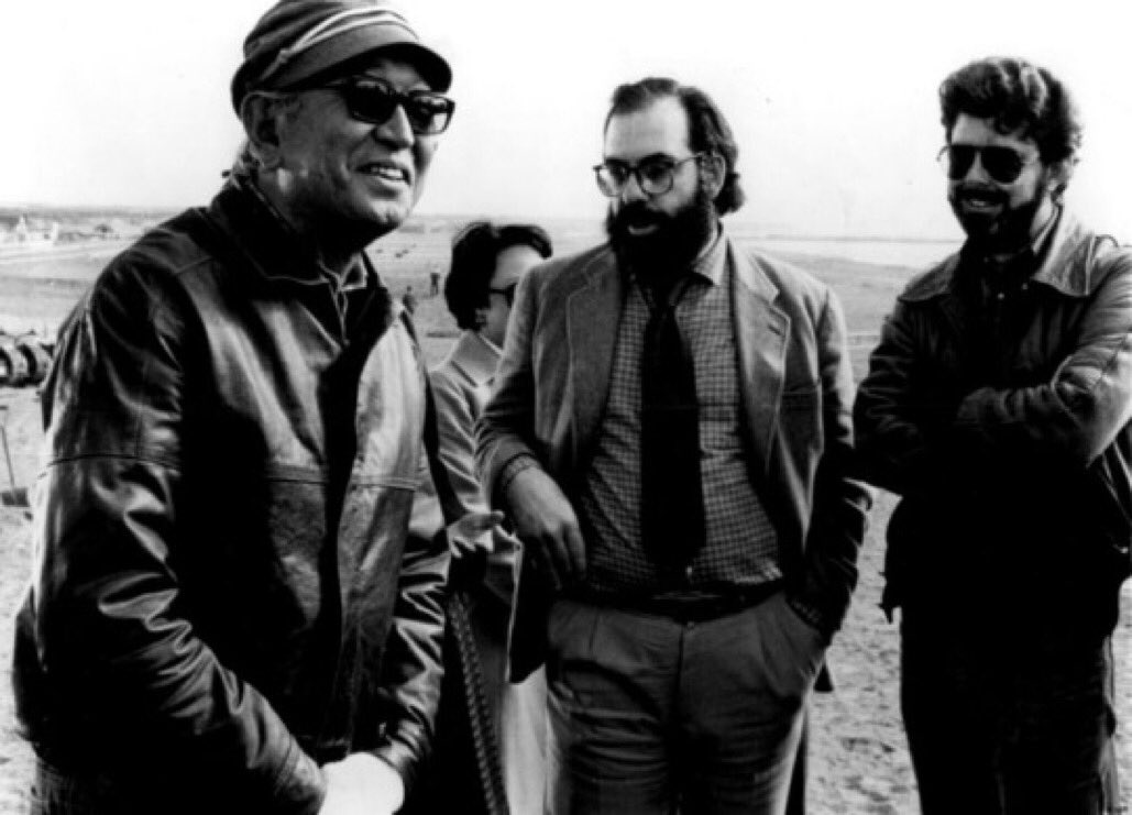 bruceleedragon1's tweet photo. Akira Kurosawa is visited on the location shoot of 'Kagemusha' by #FrancisFordCoppola (centre) and #GeorgeLucas….Who are credited as Executive Producers in the international version…#AkiraKurosawa #SevenSamurai #TheGodFather #StarWars #LegendsOfFilm https://t.co/NX3nXAnTgy