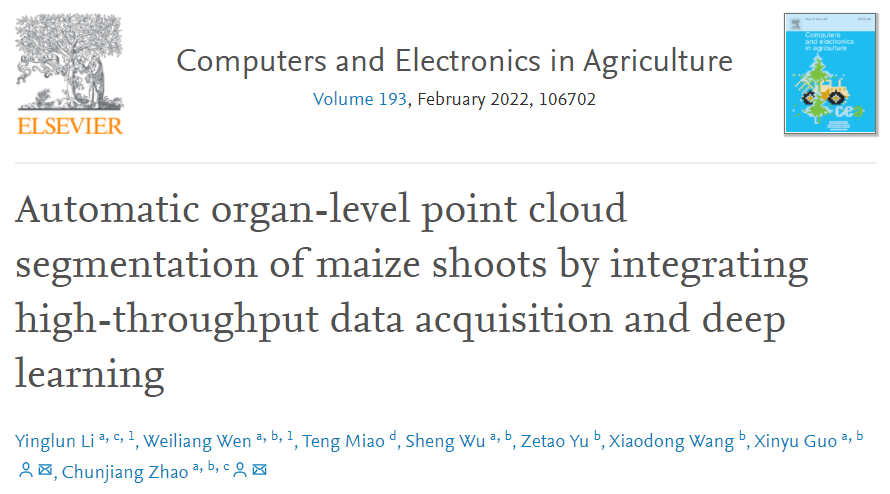 marinello_unipd's tweet photo. #DeepLearning can help classifying #3D maize shoots, and studying the spatial characteristics of plants 🌽. I served as editor for this interesting work just published by #CompAg @ELSenviro #AgTech #photogrammetry: give a look here ➡️
https://t.co/rbEyLPEe7h https://t.co/LMKjrbg8o9