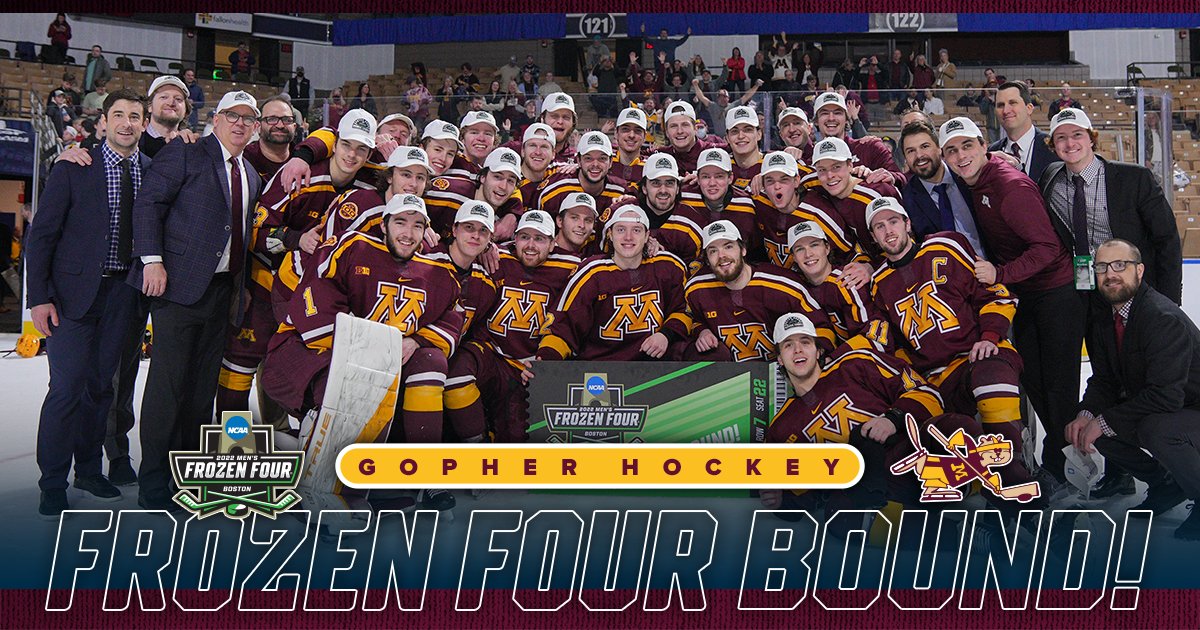 For the 22nd time in program history, the Minnesota Golden #Gophers are headed to the Frozen Four!