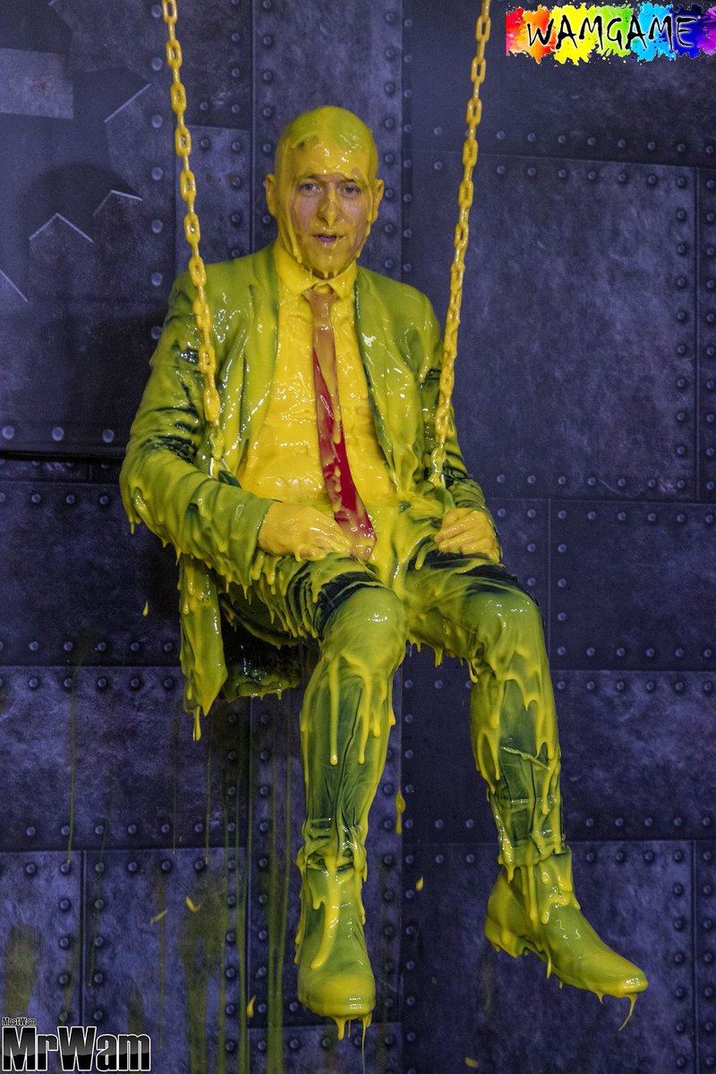 Mostwammrwam's tweet photo. The Vat is Back!!
Taking his first dip in the depths of 3500 litres of gunge is Dan aka @sneakerlad94 

#gunge #gunged #slime #slimed #mess #messy #vat #suit #yellow #messymen @Mostwammrwam @wamgame https://t.co/vXZpL6G7Zg