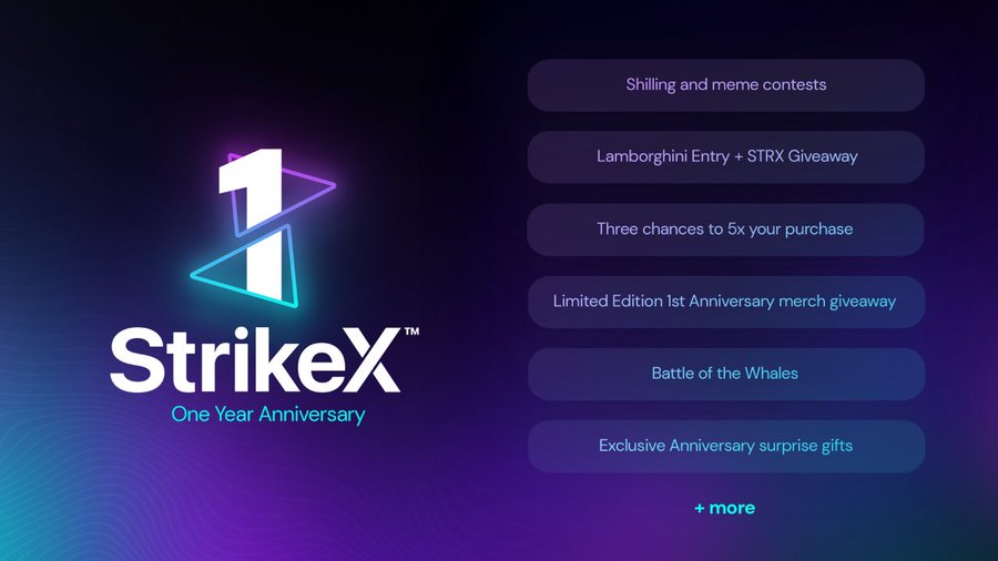 karante5's tweet photo. Congratulations @strikex

#StrikeX1YearShill https://t.co/0CRpCL5N3G