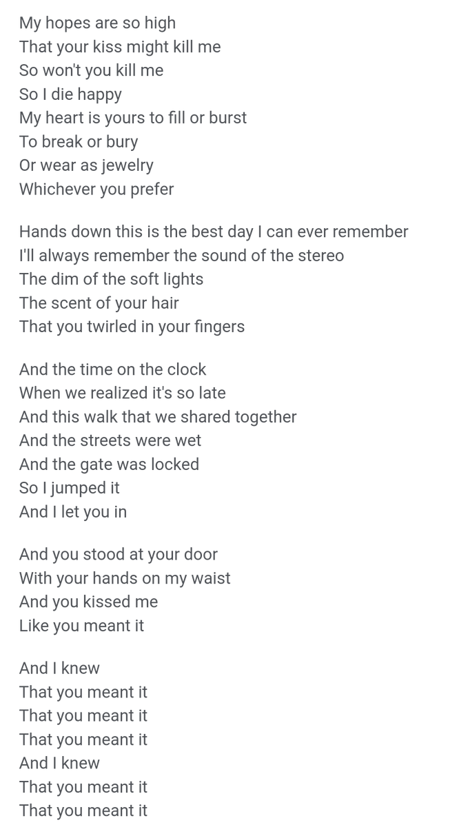publishiain's tweet photo. My favourite love poem is Hands Down by Dashboard Confessional https://t.co/aOvv9dvtp1