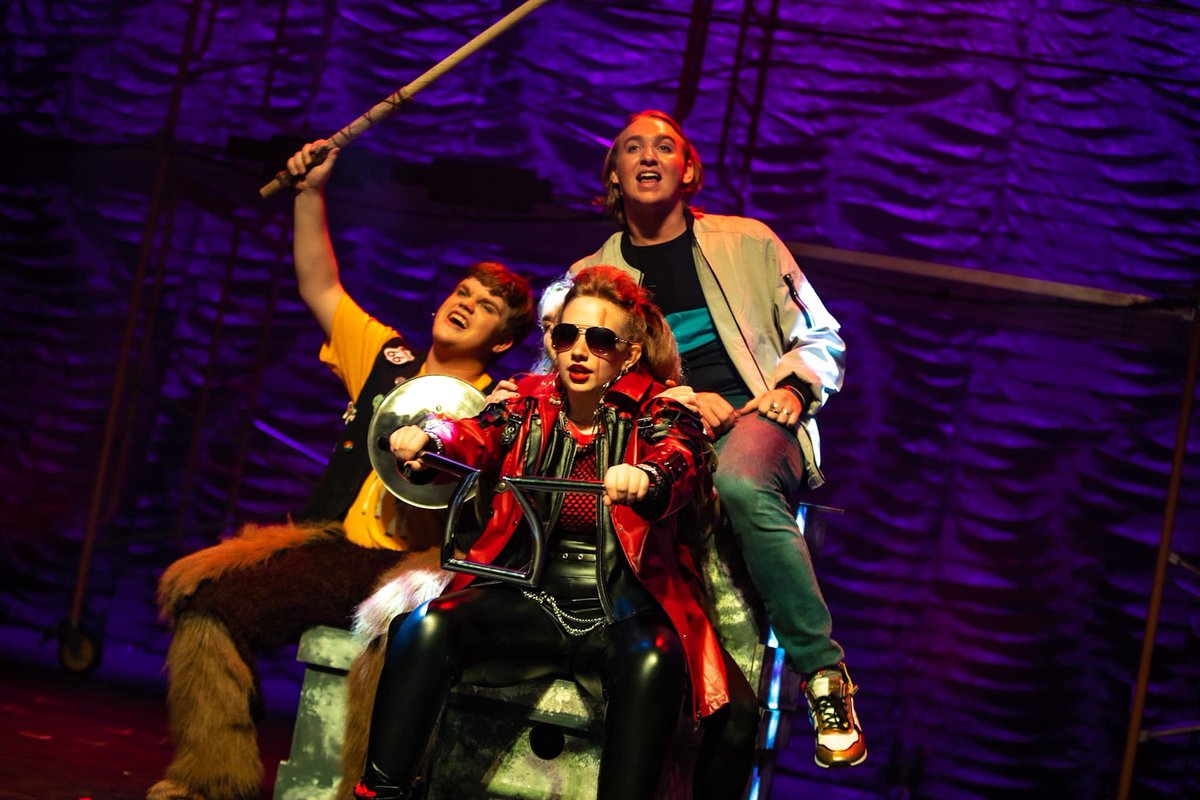 AMT_Shows's tweet photo. What better way to spend World Theatre Day than with AMT and their farewell performance of The Lightning Thief? Put the pedal to the metal and DRIVE to Arab High School @ 2:00 for your last chance to see this fantastic show! #amtneversleeps #theatreinourschools #tios22 https://t.co/o98Yuj9N9V
